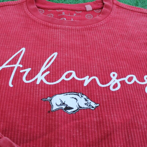 ❤️Arkansas Razorbacks Comfy Cord Vintage Wash Pullover - Picture 4 of 6